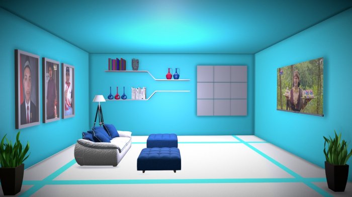 3d interior room design