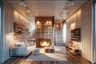 Container van house interior design