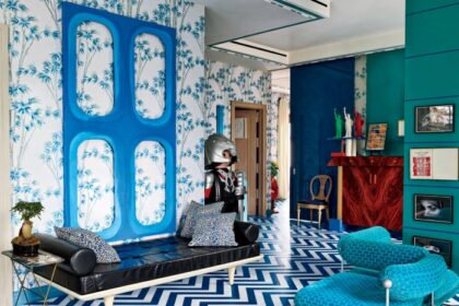 Blue house interior design